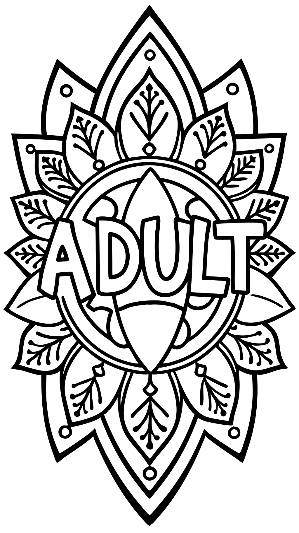 adult easy coloring pages